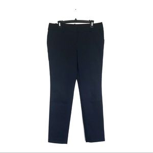 DRESS PANTS Ann Taylor Navy Blue with Black Accents Straight Leg Size 8 Women’s